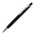 Aluminium pen met soft-touch afwerking in kleuren kleur zwart derde weergave