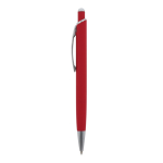 Aluminium pen met soft-touch afwerking in kleuren kleur rood