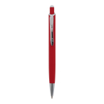 Aluminium pen met soft-touch afwerking in kleuren kleur rood tweede weergave