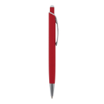 Aluminium pen met soft-touch afwerking in kleuren kleur rood vijfde weergave
