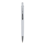 Aluminium pen met soft-touch afwerking in kleuren kleur wit tweede weergave