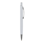 Aluminium pen met soft-touch afwerking in kleuren kleur wit vijfde weergave