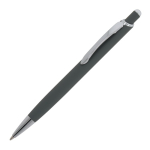 Aluminium pen met soft-touch afwerking in kleuren kleur grijs derde weergave