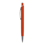 Aluminium pen met soft-touch afwerking in kleuren kleur oranje