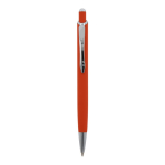 Aluminium pen met soft-touch afwerking in kleuren kleur oranje tweede weergave
