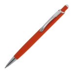 Aluminium pen met soft-touch afwerking in kleuren kleur oranje derde weergave
