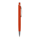 Aluminium pen met soft-touch afwerking in kleuren kleur oranje vijfde weergave