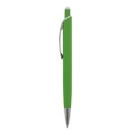 Aluminium pen met soft-touch afwerking in kleuren kleur limoen groen