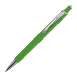 Aluminium pen met soft-touch afwerking in kleuren kleur limoen groen derde weergave