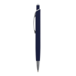 Aluminium pen met soft-touch afwerking in kleuren kleur donkerblauw