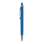 Aluminium pen met soft-touch afwerking in kleuren kleur lichtblauw