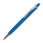 Aluminium pen met soft-touch afwerking in kleuren kleur lichtblauw derde weergave