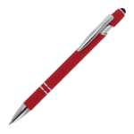 Gerecyclede aluminium pen met aanwijzer en blauwe inkt kleur rood derde weergave
