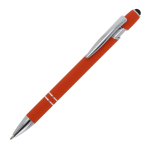 Gerecyclede aluminium pen met aanwijzer en blauwe inkt kleur oranje derde weergave
