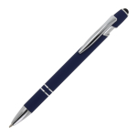 Gerecyclede aluminium pen met aanwijzer en blauwe inkt kleur donkerblauw derde weergave