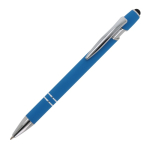 Gerecyclede aluminium pen met aanwijzer en blauwe inkt kleur lichtblauw derde weergave