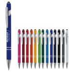 Gerecyclede aluminium pen met aanwijzer en blauwe inkt