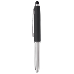 Pen met stylus in verschillende kleuren en lampje kleur zwart