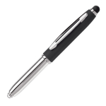 Pen met stylus in verschillende kleuren en lampje kleur zwart derde weergave