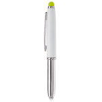 Pen met stylus in verschillende kleuren en lampje kleur lichtgroen