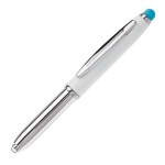 Pen met stylus in verschillende kleuren en lampje kleur lichtblauw derde weergave