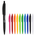 Plastic pen met blauwe inkt om te bedrukken