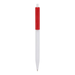 Plastic pen met gekleurde details aan de bovenkant kleur rood tweede weergave