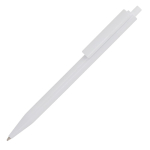 Plastic pen met gekleurde details aan de bovenkant kleur wit derde weergave