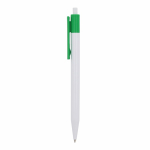 Plastic pen met gekleurde details aan de bovenkant kleur groen