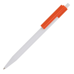 Plastic pen met gekleurde details aan de bovenkant kleur oranje derde weergave