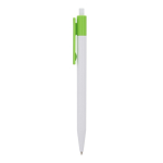 Plastic pen met gekleurde details aan de bovenkant kleur lichtgroen