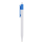 Plastic pen met gekleurde details aan de bovenkant kleur lichtblauw
