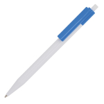 Plastic pen met gekleurde details aan de bovenkant kleur lichtblauw derde weergave