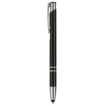 Aluminium balpen met clip en touch tip Arrowtouch kleur zwart