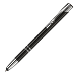Aluminium balpen met clip en touch tip Arrowtouch kleur zwart derde weergave