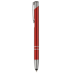 Aluminium balpen met clip en touch tip Arrowtouch kleur donkerrood
