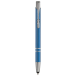 Aluminium balpen met clip en touch tip Arrowtouch kleur donkerblauw tweede weergave