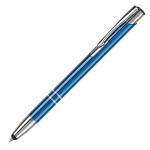 Aluminium balpen met clip en touch tip Arrowtouch kleur donkerblauw derde weergave