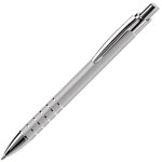Aluminium pen met matte afwerking en 5 zilveren ringen kleur zilver derde weergave