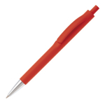 gekleurde plastic pen met metalen punt kleur rood derde weergave