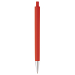 gekleurde plastic pen met metalen punt kleur rood vierde weergave