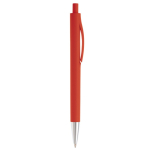 gekleurde plastic pen met metalen punt kleur rood vijfde weergave
