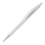 gekleurde plastic pen met metalen punt kleur wit derde weergave