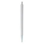gekleurde plastic pen met metalen punt kleur wit vierde weergave