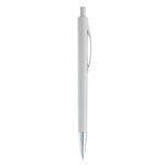 gekleurde plastic pen met metalen punt kleur wit vijfde weergave