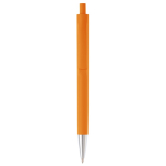 gekleurde plastic pen met metalen punt kleur oranje tweede weergave