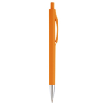 gekleurde plastic pen met metalen punt kleur oranje vijfde weergave