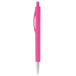 gekleurde plastic pen met metalen punt kleur roze