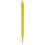 gekleurde plastic pen met metalen punt kleur limoen groen tweede weergave