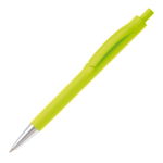 gekleurde plastic pen met metalen punt kleur limoen groen derde weergave